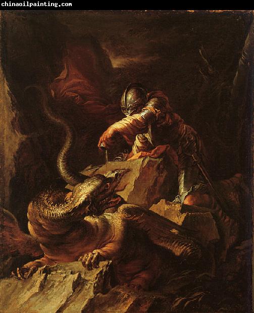 Salvator Rosa Jason Charming the Dragon