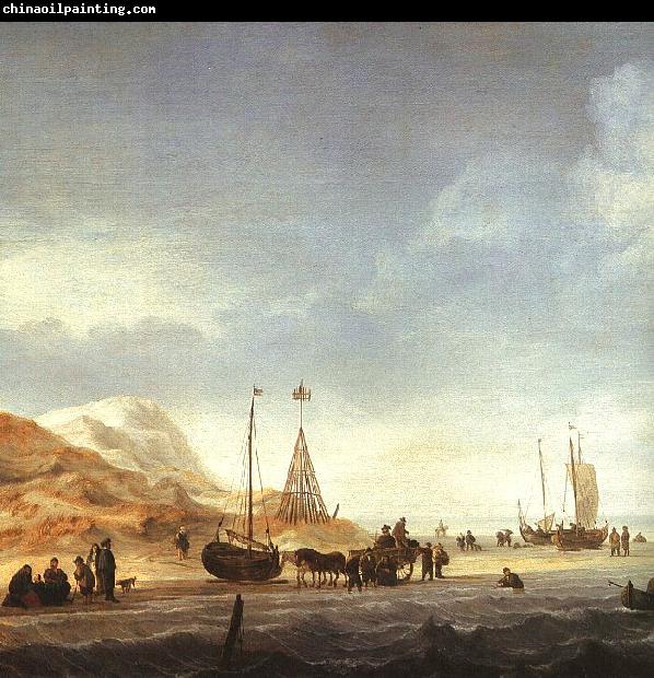 Simon de Vlieger A Beach with Shipping Offshore