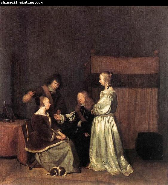 TERBORCH, Gerard The Visit qet