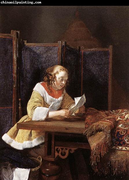 TERBORCH, Gerard A Lady Reading a Letter eart