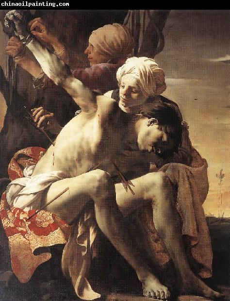 TERBRUGGHEN, Hendrick St Sebastian Tended by Irene and her Maid rt