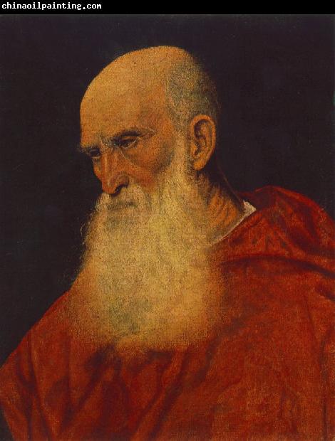 TIZIANO Vecellio Portrait of an Old Man (Pietro Cardinal Bembo) fgj