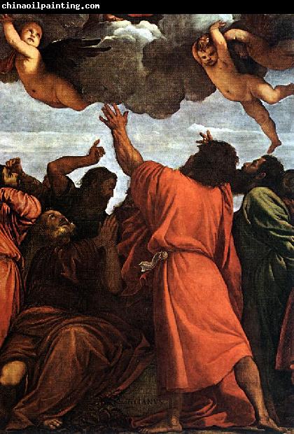 TIZIANO Vecellio Assumption of the Virgin (detail) rt