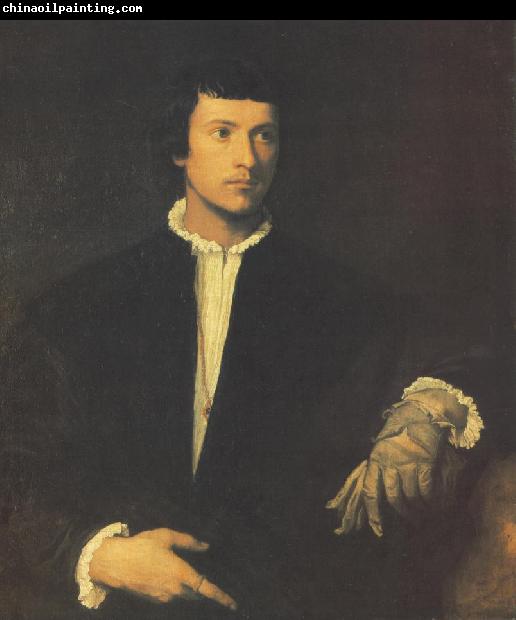 TIZIANO Vecellio Man with Gloves at