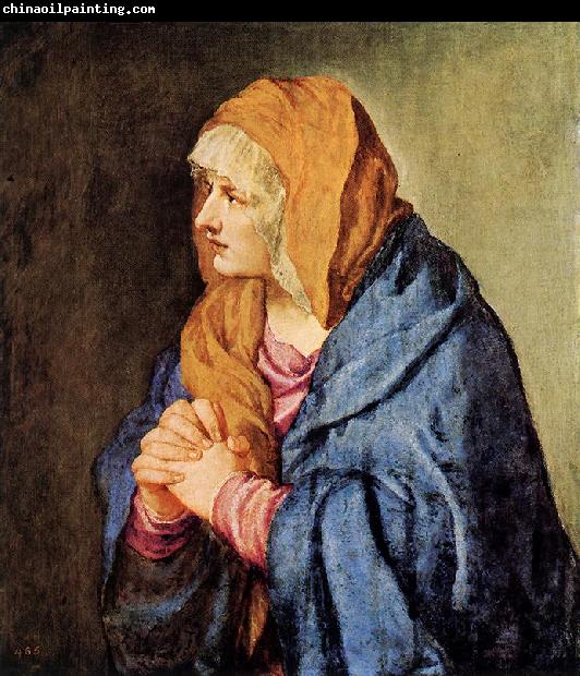 TIZIANO Vecellio Mater Dolorosa (with clasped hands) wt