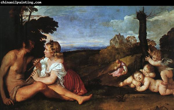 TIZIANO Vecellio The Three Ages of Man aer