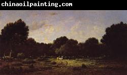 Theodore Rousseau Clearing in a High Forest,Forest of Fontainebleau(The Cart)