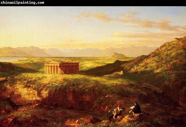 Thomas Cole Temple of Segesta with the Artist  Sketching