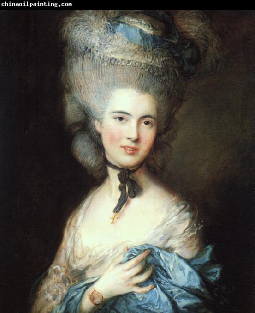 Thomas Gainsborough Portrait of a Lady in Blue 5