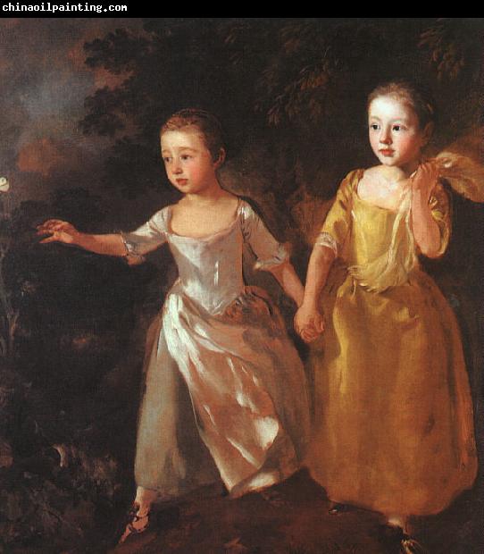 Thomas Gainsborough The Painter's Daughters Chasing a Butterfly