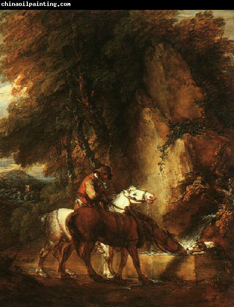 Thomas Gainsborough Wooded Landscape with Mounted Drover