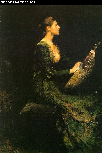 Thomas Wilmer Dewing Lady with a Lute