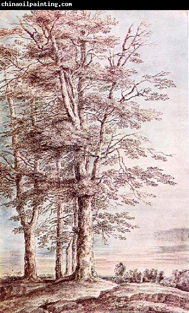 UDEN, Lucas van Landscape with Tall Trees dg