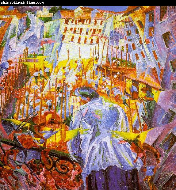 Umberto Boccioni Street Noises Invade the House