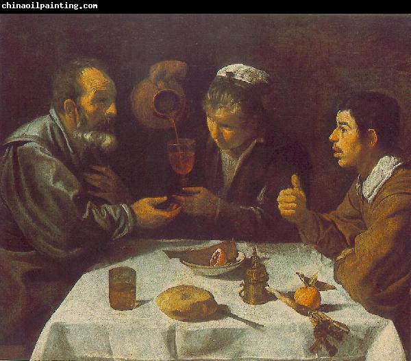 VELAZQUEZ, Diego Rodriguez de Silva y Peasants at the Table (El Almuerzo) r