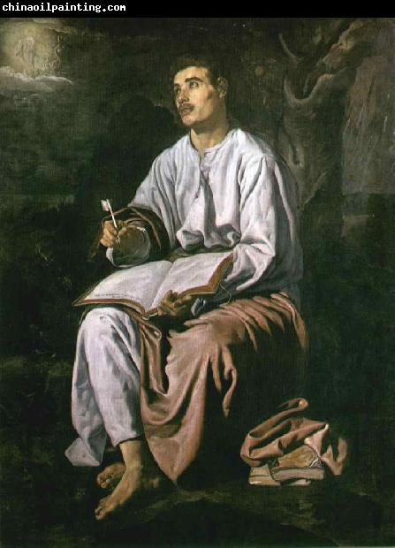 VELAZQUEZ, Diego Rodriguez de Silva y St John the Evangelist at Patmos t