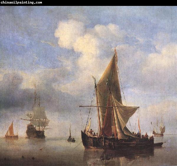 VELDE, Willem van de, the Younger Calm Sea wet