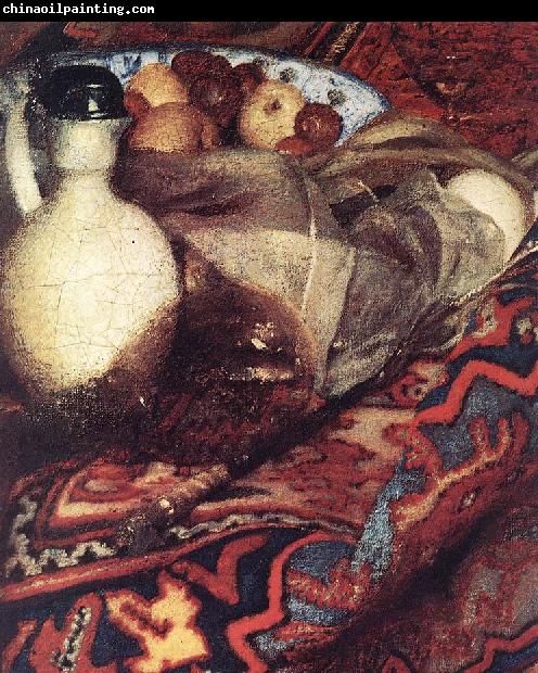 VERMEER VAN DELFT, Jan A Woman Asleep at Table (detail) ert