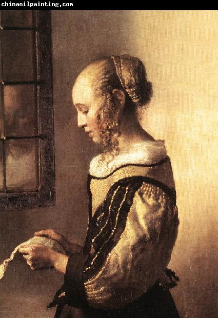 VERMEER VAN DELFT, Jan Girl Reading a Letter at an Open Window (detail) wt