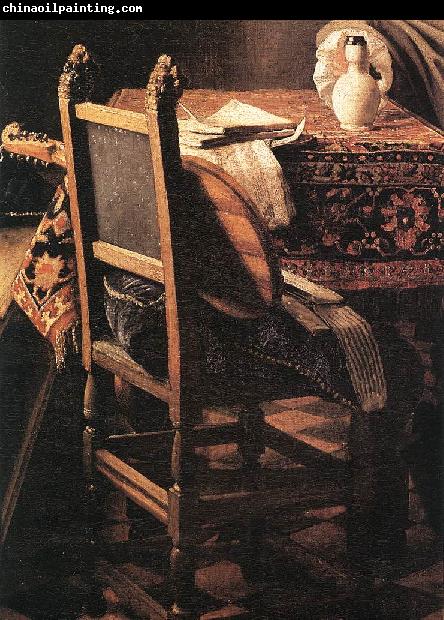 VERMEER VAN DELFT, Jan A Lady Drinking and a Gentleman (detail) ar