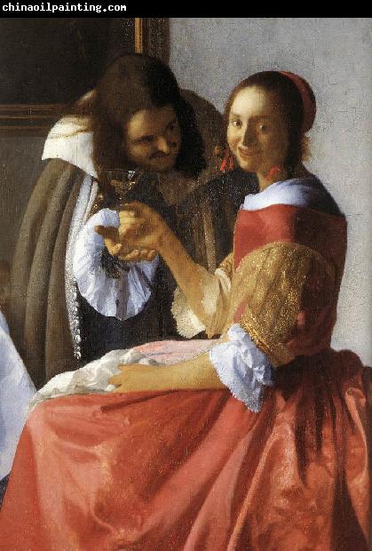 VERMEER VAN DELFT, Jan A Lady and Two Gentlemen (detail) ewt