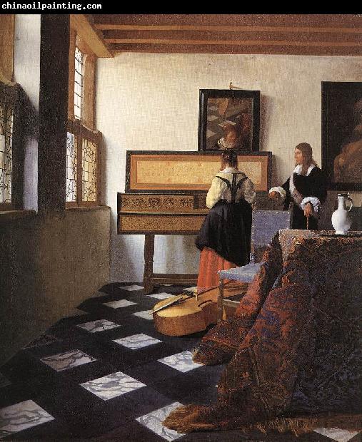 VERMEER VAN DELFT, Jan A Lady at the Virginals with a Gentleman wt