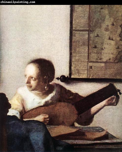 VERMEER VAN DELFT, Jan Woman with a Lute near a Window (detail) wt