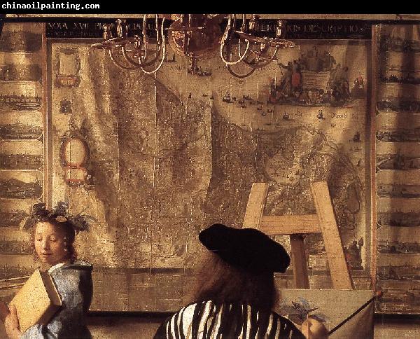 VERMEER VAN DELFT, Jan The Art of Painting (detail) est