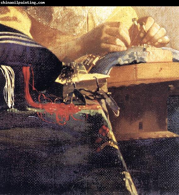 VERMEER VAN DELFT, Jan The Lacemaker (detail) qwr