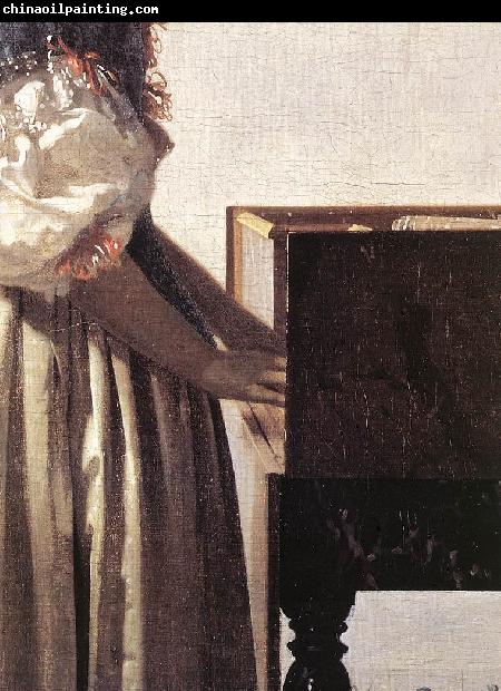 VERMEER VAN DELFT, Jan Lady Standing at a Virginal (detail) wer