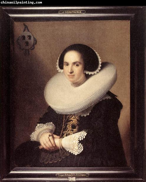 VERSPRONCK, Jan Cornelisz Portrait of Willemina van Braeckel er