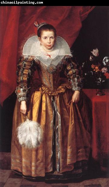 VOS, Cornelis de Portrait of a Girl at the Age of 10 sdg