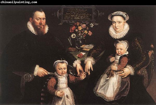 VOS, Marten de Portrait of Antonius Anselmus, His Wife and Their Children wr