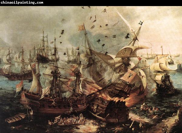 VROOM, Hendrick Cornelisz. Battle of Gibraltar qe