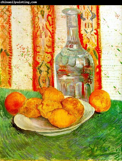 Vincent Van Gogh Still Life with Decanter and Lemons on a Plate