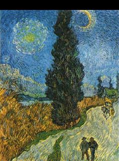 Vincent Van Gogh Road with Cypress and Star