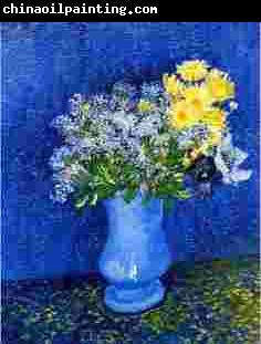 Vincent Van Gogh Vase with Lilacs, Daisies Anemones