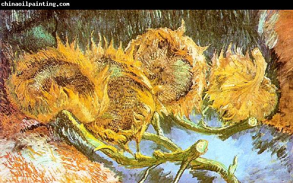 Vincent Van Gogh Four Cut Sunflowers