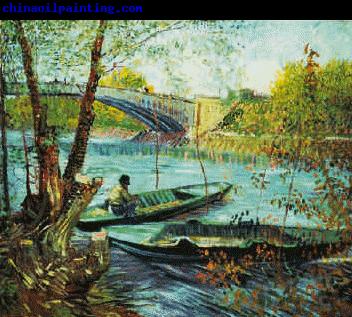 Vincent Van Gogh Fishing in the Spring, Pont de Clichy