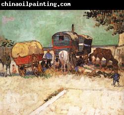 Vincent Van Gogh The Caravans