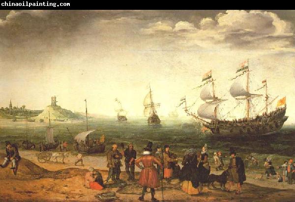 WILLAERTS, Adam Coastal Landscape with Ships