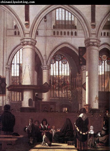 WITTE, Emanuel de The Interior of the Oude Kerk, Amsterdam, during a Sermon