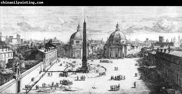 WITTEL, Caspar Andriaans van View of the Piazza del Popolo, Rome