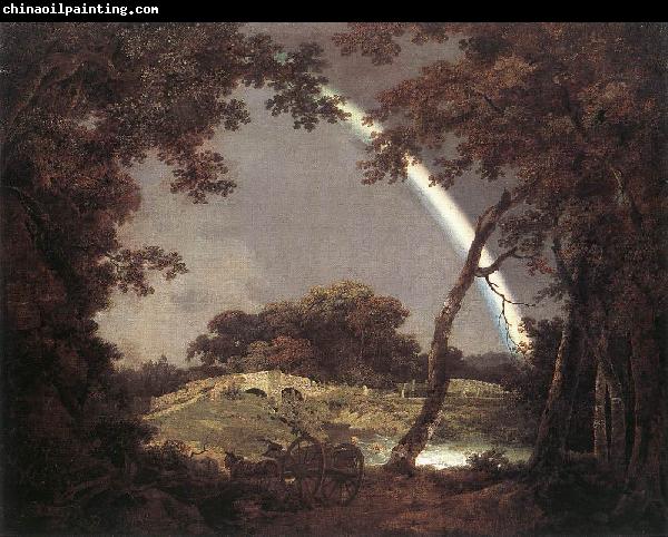 WRIGHT, Joseph Landscape with Rainbow wer