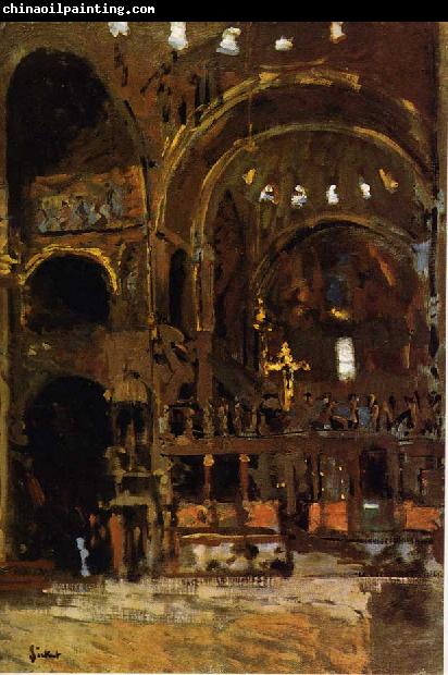 Walter Sickert Interior of St Mark's, Venice