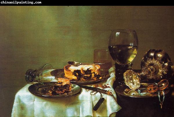 Willem Claesz Heda Breakfast Still Life with Blackberry Pie