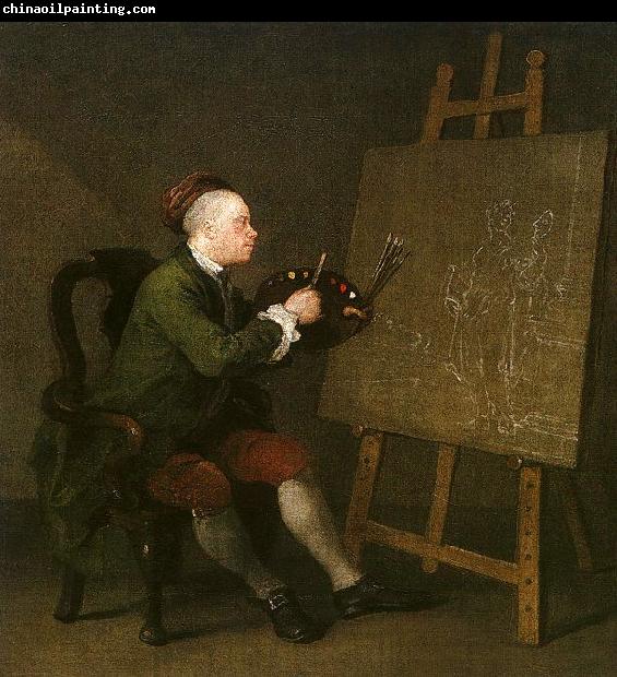 William Hogarth Self Portrait at the Easel