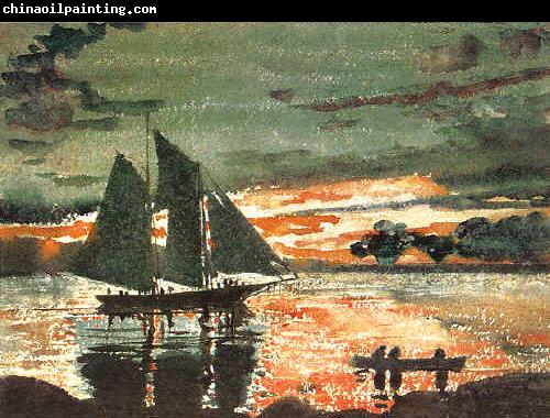 Winslow Homer Sunset Fires