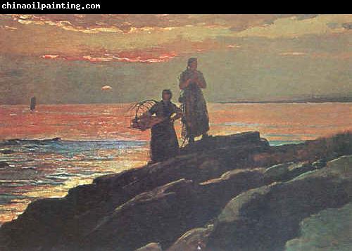 Winslow Homer Sunset, Saco Bay