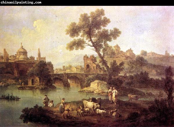 ZAIS, Giuseppe Landscape with River and Bridge